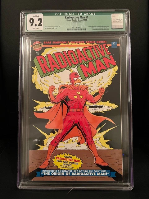 Radioactive Man #1, #88, #412, #679, #1000,  CGC 7.5-9.4 Bongo Comics