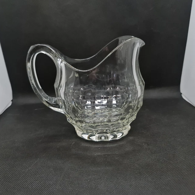 Pichet Boule En Verre Froissé Vert Avocat – Style Art Déco – Original