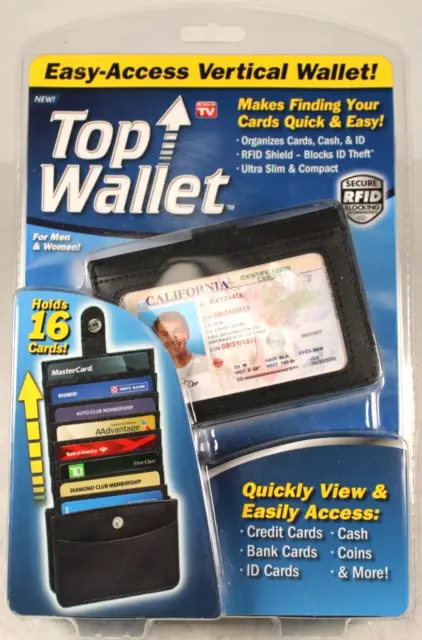 TOP WALLET Ultra Slim As Seen On TV Secure RFID Blocking Tech Compact Design