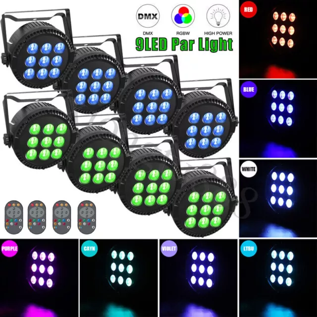 135W 9LED PAR Light RGB Strobe Stage Wash Lighting DJ Party Disco Light Club DMX