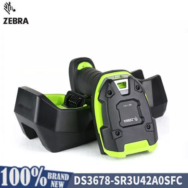 Zebra DS3678-SR3U42A0SFC Bluetooth Handheld Barcode Scanner W/USB Cable Cradle