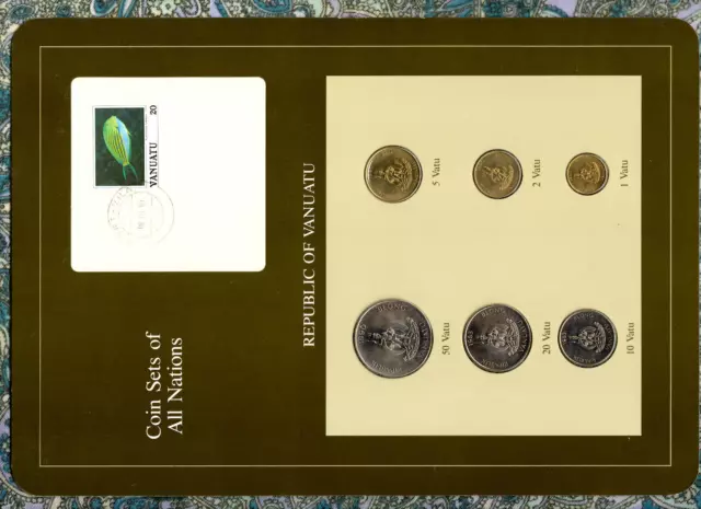Coin Sets of All Nations Vanuatu 10,20 Vatu 1983 1,2,5,50 Vatu 1990 scarce