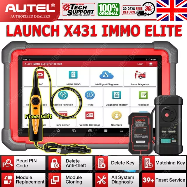 Launch X431 IMMO ELITE PLUS PRO 5 Key Programming Full System Diagnostic Scanner