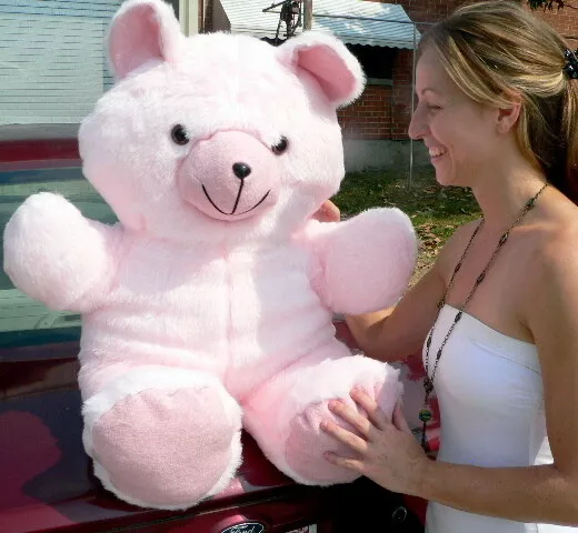 Giant Pink Teddy Bear 36 Inches Soft 3 Foot Teddybear Made in USA 2