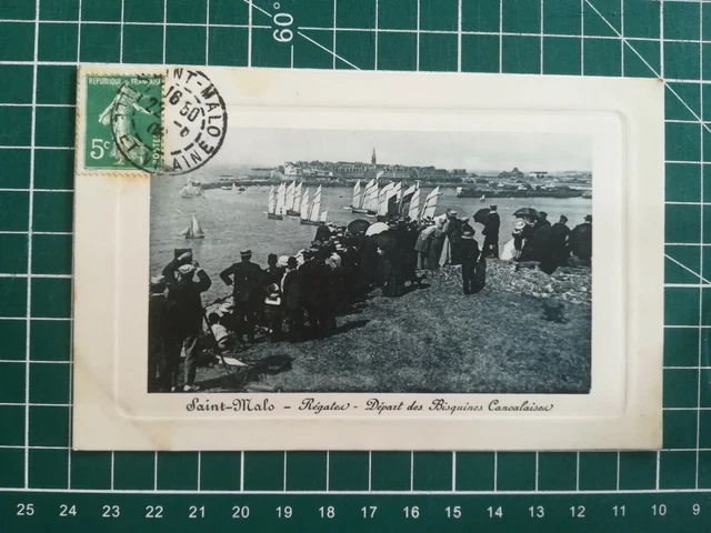 sa173 CPA BE circa 1908 Saint Malo régate Bisquines Cancalaises très animée