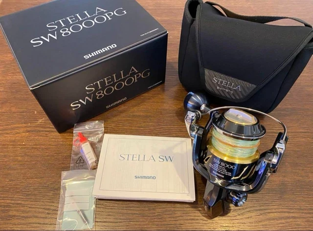 SHIMANO 13 STELLA SW 8000PG Spinning Reel Black From Japan