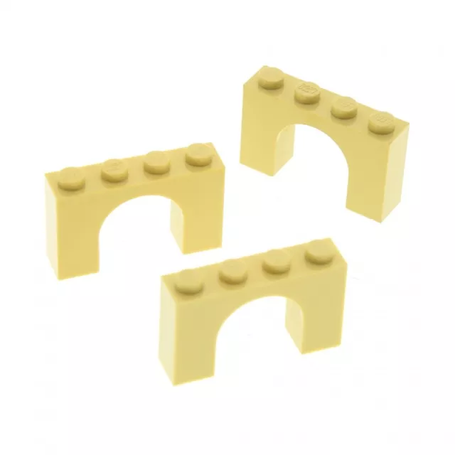 3x LEGO Pierre D'Arc 1x4x2 Beige Tor Arc Château Fenêtre Pont 6031057 6182