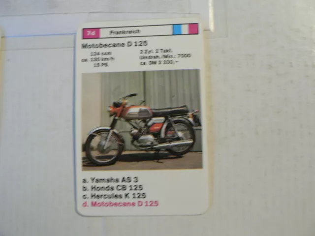 74-Motorrader 7D Motobecane D125 124 Cc  Quartett Card