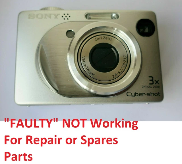 "FAULTY" For Repair or Spares , Sony Cyber-shot DSC-W1 5.1MP Digital Camera