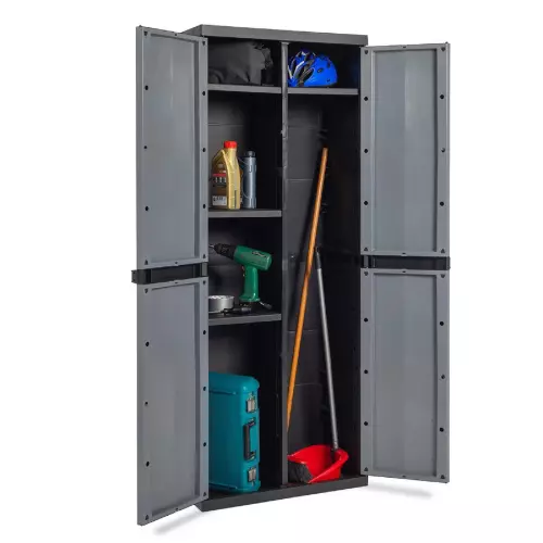 Toomax Armoire Porte-Balai Résine Avec Étagères Réglable cm65x37x165h 3