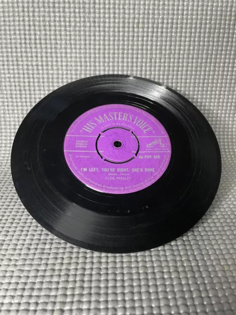 Ex  Uk  Hmv 45 - Elvis Presley - "I'm Left, You're Right, She's Gone" / "How.."