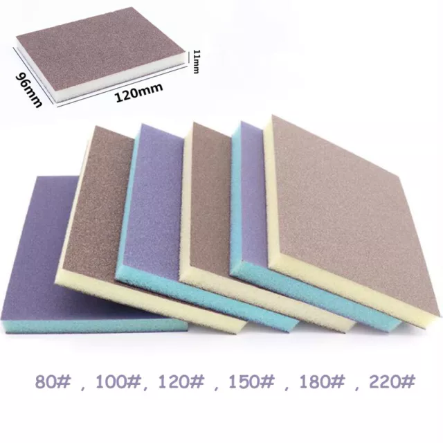 Sanding Blocks Sponge Abrasive Foam Grinding Polishing Sandpaper Pad Wood Metal