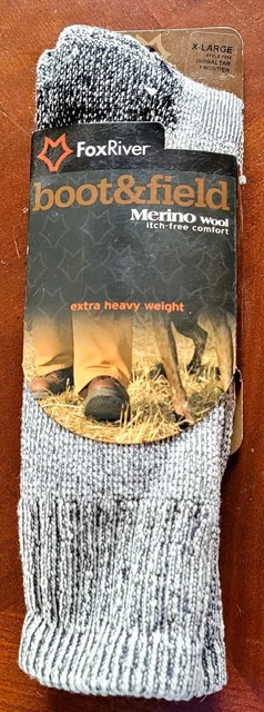 NEW Fox River Boot & Field Heavyweight Merino Wool Socks Sz XL(13-15) Mid-Calf