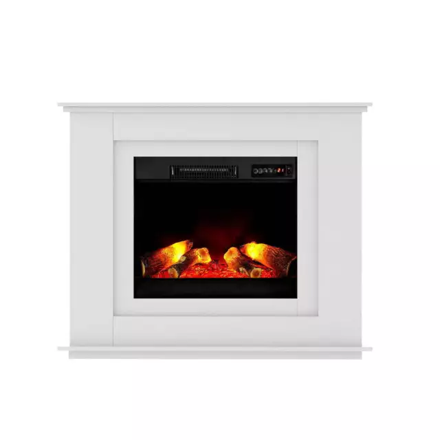 Devanti Electric Fireplace Fire Heater 2000W White