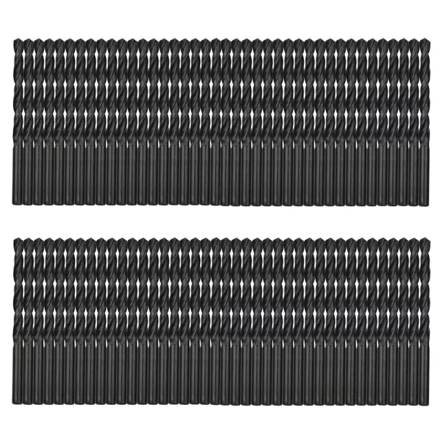 Drillforce 100PCS 5/16"-1/2" Durable Drill Bit Set Black Oxide HSS M2 For Metal