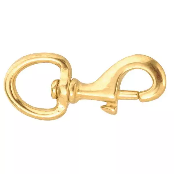 (10)-Solid Bronze 3-5/32" Long 3/8" Open #225 Swivel 3/4" Eye Bolt Snap T7625114