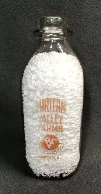 Raritan Valley Farms Somerville Nj New Jersey One Quart Milk Bottle Glass 1 Qt