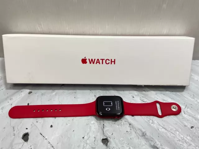 ICLOUD! Apple Watch Series 7 45mm GPS RED Case RED Band MKN93LL/A