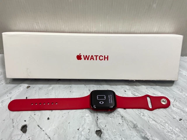 ICLOUD! Apple Watch Series 7 45mm GPS RED Case RED Band MKN93LL/A ICLOUD! Apple Watch Series 7 45mm GPS RED Case RED Band MKN93LL/A