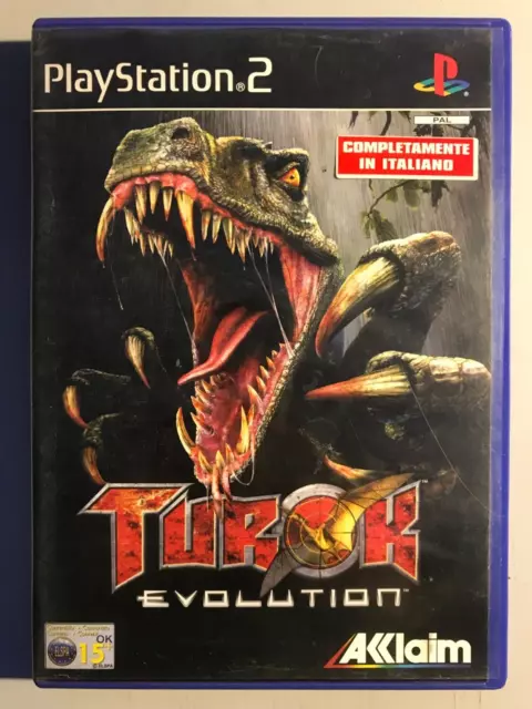 Turok Evolution Sony PlayStation 2 2002 PS2 Manual Tested Dinosaur Aklaim