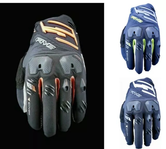 Five E-1 The Ultimate Enduro Thin Lightweight Comfortable Tough Off-Road Gloves