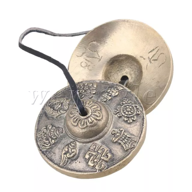 1 Set Tibetan Tingsha Cymbals Bell Vintage Gold High Quality Brass 2