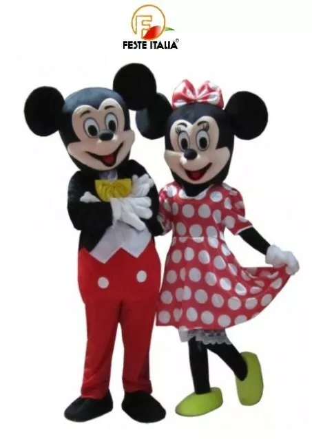 Mascotte Costume Minnie e Topolino  Mickey Mouse per adulti animazione carnevale