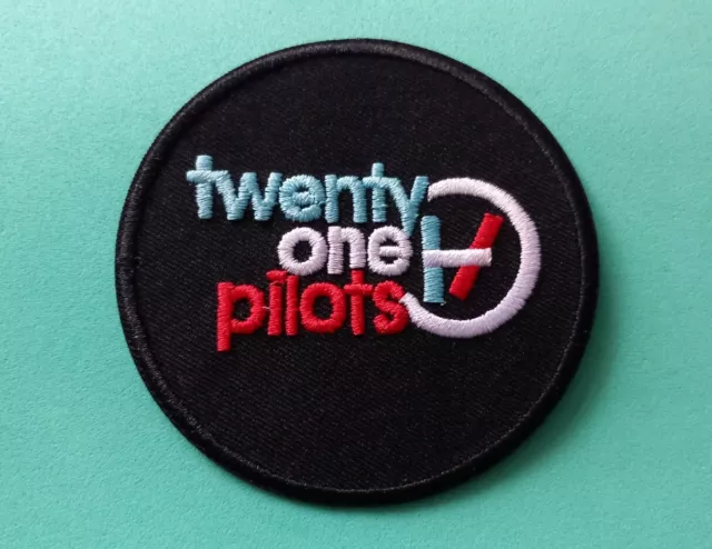 Rock Music Sew / Iron On Embroidered Patch:- Twenty One Pilots (a)