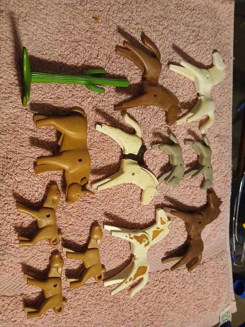 Lot D'animaux Playmobil 123 Pièces (zoo, Vache, Cheval, éléphant...) - Numéro 1191, Occasion