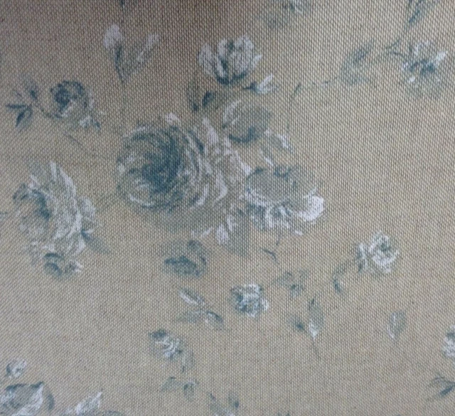 Vintage Linen Petite Faded Rose DUCKEGG BlUE 140cm/54" Curtain/Craft Fabric