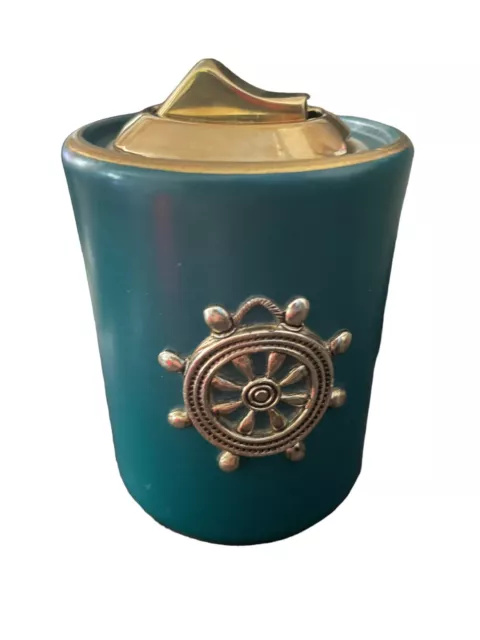 COLIBRI ship Wheel Nautical Theme Green Table Lighter