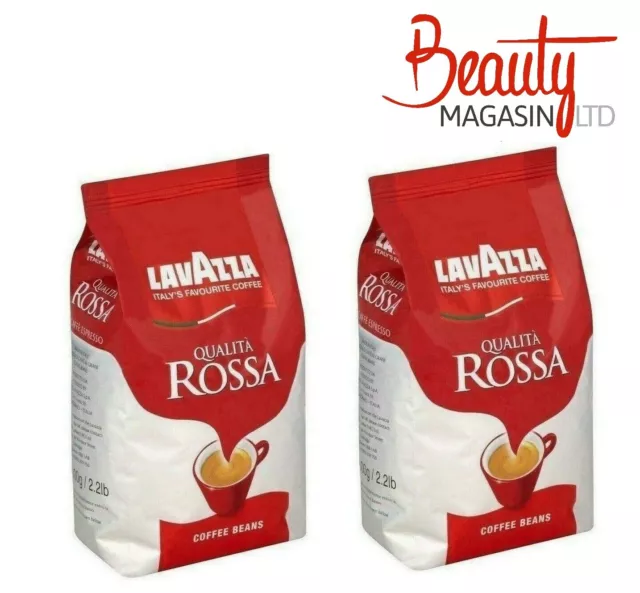 2 x 1kg Lavazza Qualita Rossa Coffee Beans Free UK Delivery