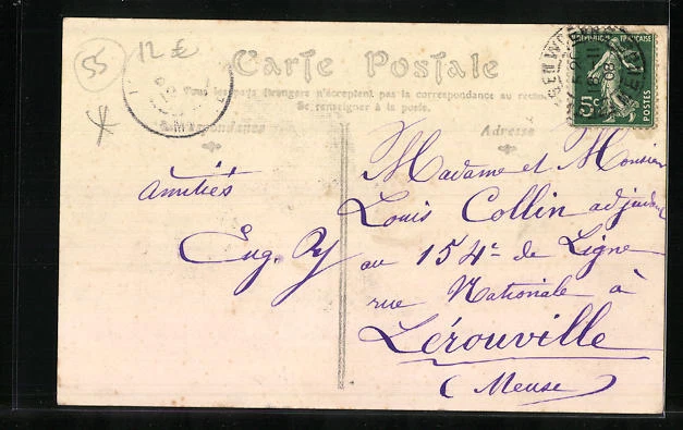 CPA Fresnes-en-Woevre, Place Margueritte 1908 2