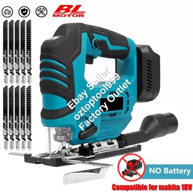 【Brushless!】 Cordless Jigsaw Woodworking Cutting Jig Saw For Makita 18V Battery
