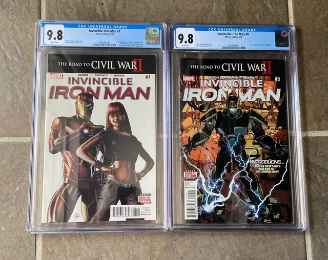Invincible Iron Man #7 & #9 (2016) - CGC 9.8 - 1st Riri Riri -1st Print - MCU