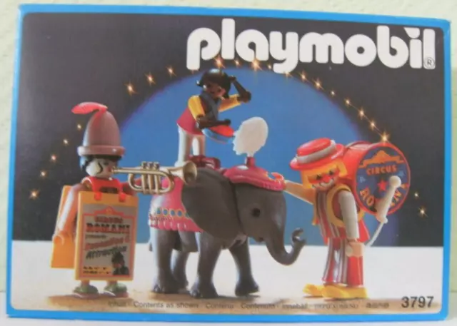 Playmobil Clowns - Truppe 3797 von 1991 Neu & OVP Zirkus Romani Circus Elefant