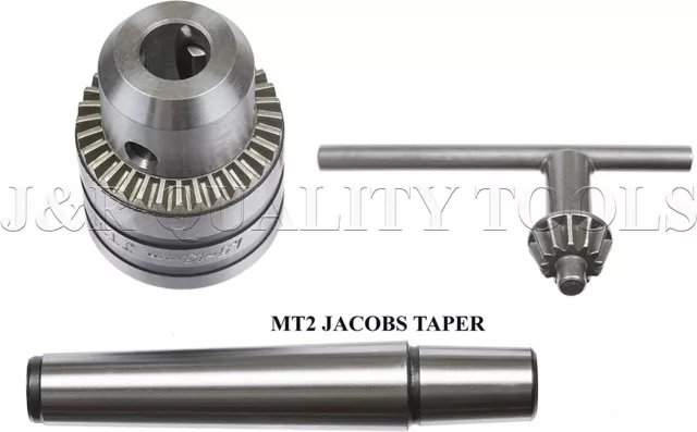 5/64 to 1/2" MT2 Mini Lathe Drill Chuck JT (Jacobs Taper) #33 with Key MT2 Arbor