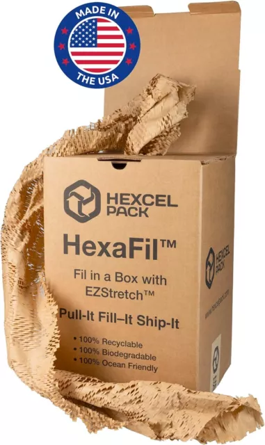 IDL Packaging HexaFil Honeycomb Packing Kraft Paper 15" x 1700' in Self-Dispense