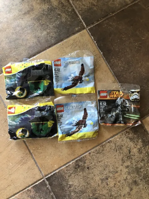 Lot Of 5 LEGO Polybags, Star Wars Creator, Halloween Party Favors