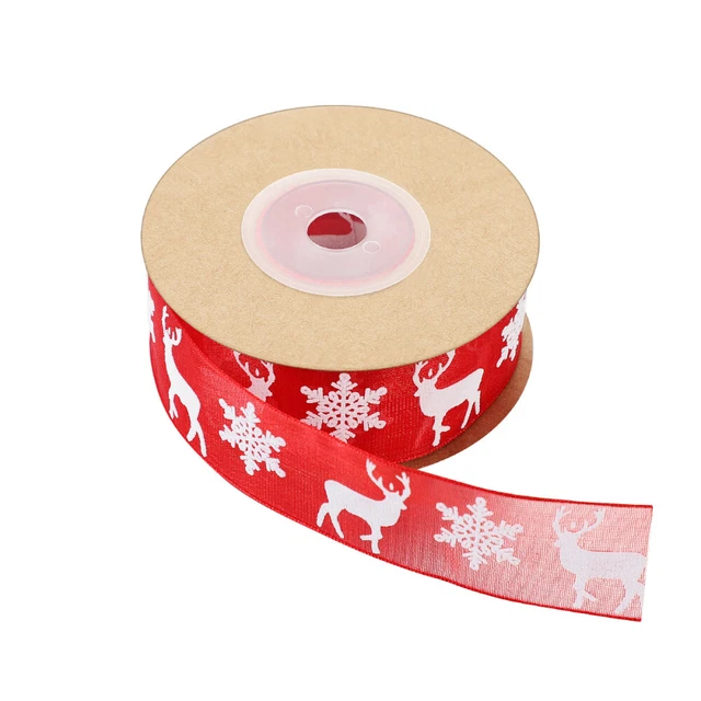 DIY Craft Ribbon Gift Wrapping Christmas Snow Packing Printing