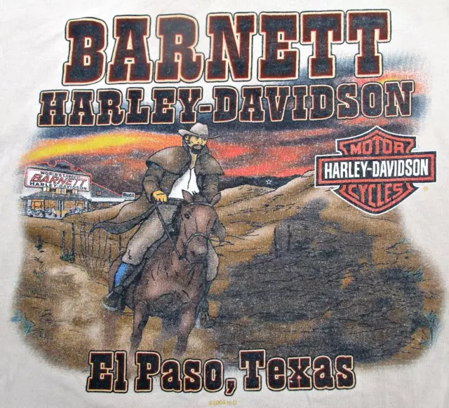 Vintage HARLEY DAVIDSON  Barnett El Paso Texas XL Light Tan Sleeveless T-Shirt