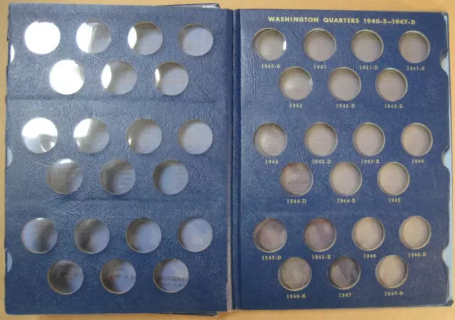 Used Older Whitman Bookshelf Washington Quarter Album 1932-1962 ~ Empty No Coins 3