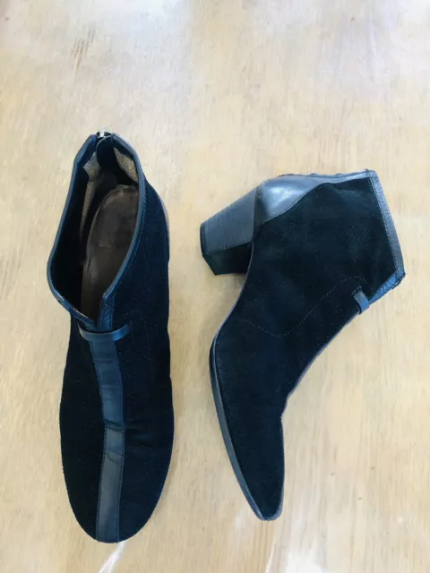 EDWARD MELLER BOOTS Shoes Womens Size 35 Black Ankle Boots Block