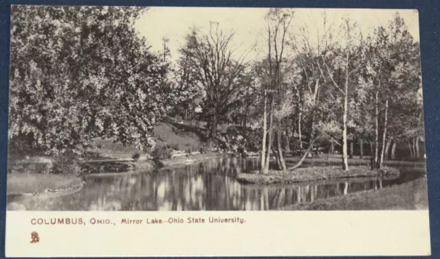 Mirror Lake, Ohio State University, Columbus, OH Postcard - Tuck