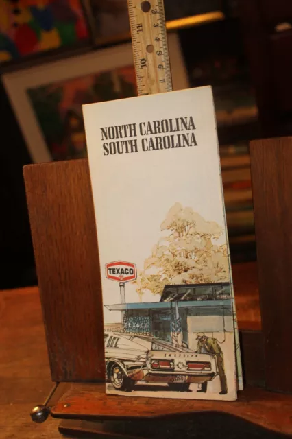 Vintage Texaco North South Carolina Travel Map