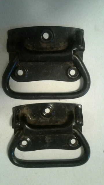 Pair Antique / Vintage Chest or Trunk Handles Tool Box Hardware Lot of 2