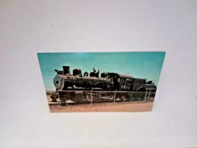 Steam Engine # 1221 Southern Pacific R.R. Train Deming N. M. Postcard Un-posted