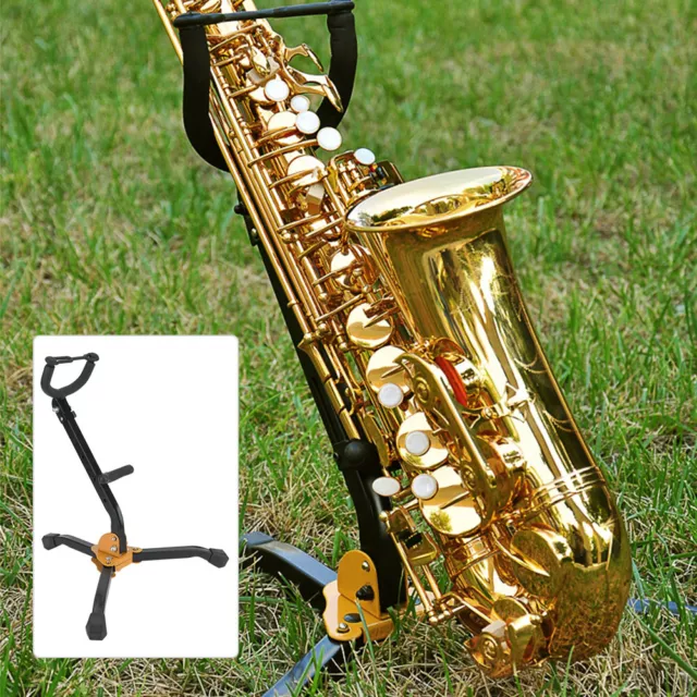 Metal Foldable Adjust Alto Tenor Sax Saxophone Tripod Stand XAA