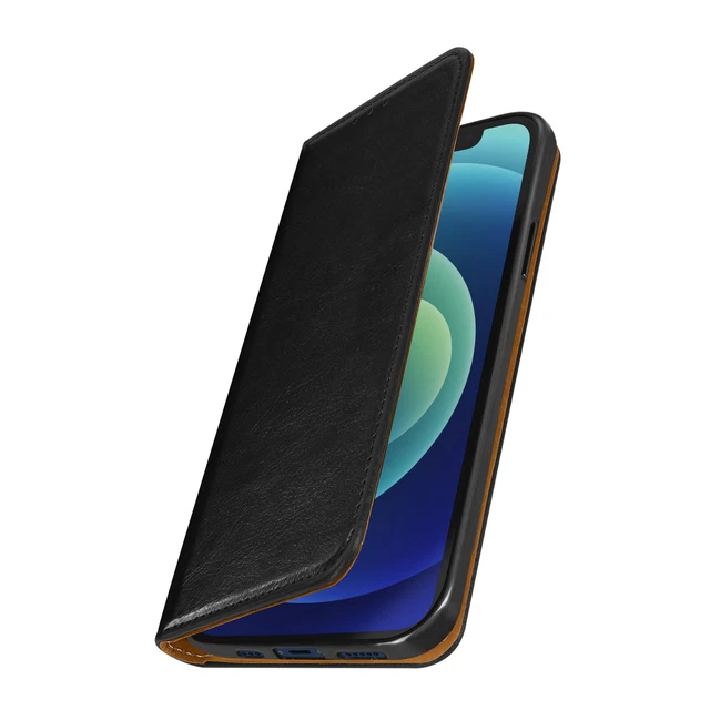 SHIELDON Coque iPhone 12 Mini, Etui Cuir Véritable iPhone 12 Mini