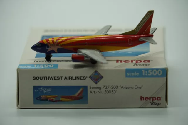 Herpa Wings 1:500 Southwest Airlines Boeing 737-300 Arizona One (500531) 2